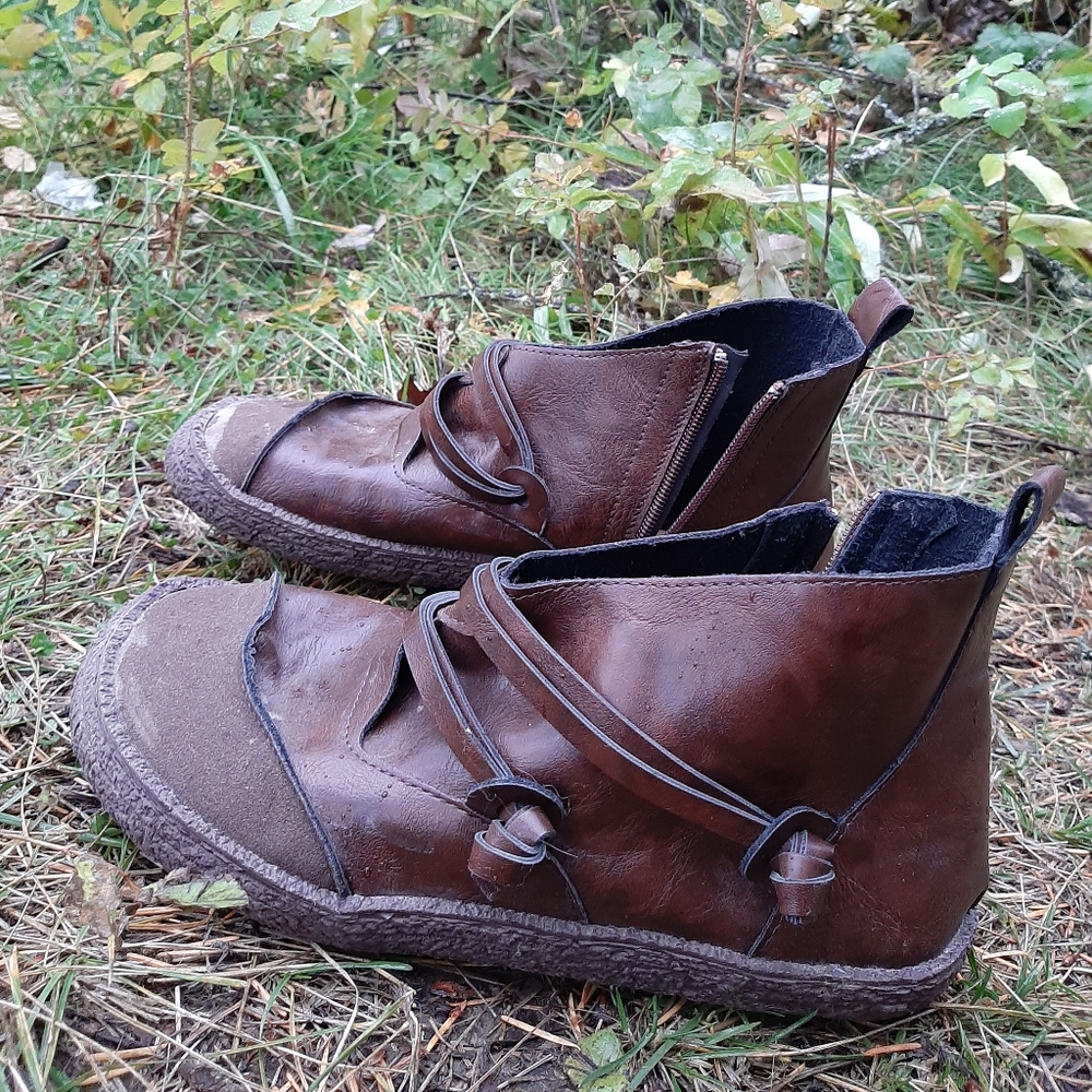 Vegan leather elf booties